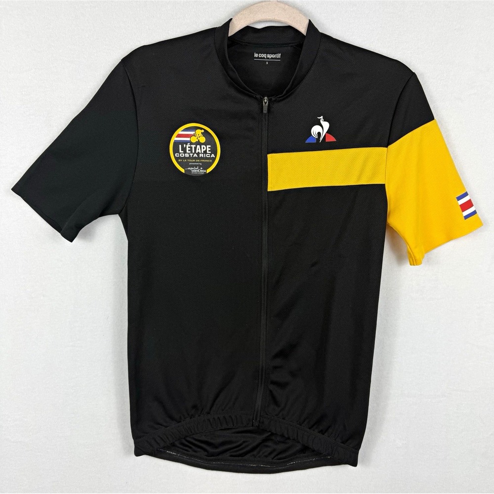 Le Coq Sportif L'Etape Costa Rica Cycling Jersey Full Zip SS Black/Yellow S
